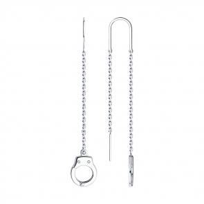 Серебряные серьги SOKOLOV 94024084 фото