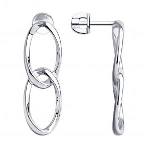 Серебряные серьги SOKOLOV 94024098 фото