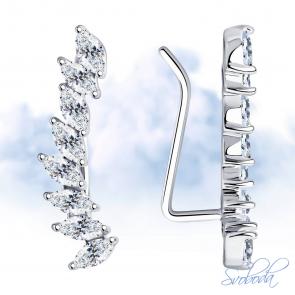 Серебряные серьги SOKOLOV с фианитом 94024257-91 фото