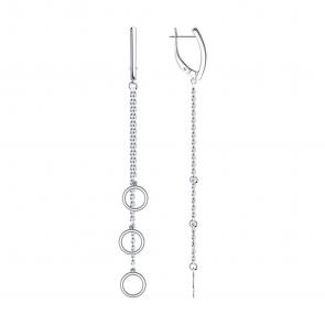 Серебряные серьги SOKOLOV 94024290 фото