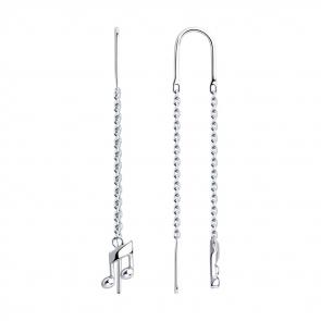 Серебряные серьги SOKOLOV 94024313 фото