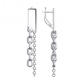 Серебряные серьги SOKOLOV 94024322 фото