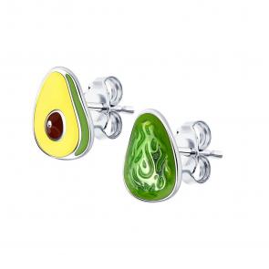 Серебряные серьги SOKOLOV с эмалью 94024324-91 фото