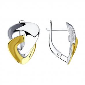 Серьги из лимонного серебра SOKOLOV 94024328 фото