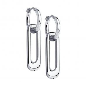 Серебряные серьги-трансформеры SOKOLOV 94024332-91 фото