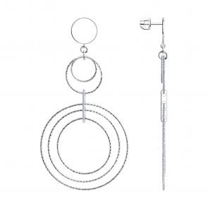 Серебряные серьги SOKOLOV 94024367 фото