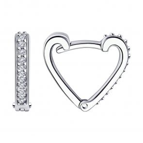 Серебряные серьги SOKOLOV с фианитом 94024424 фото