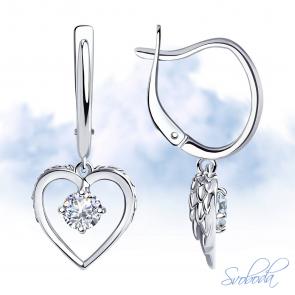 Серебряные серьги SOKOLOV с фианитом 94024439-91 фото