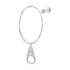 Серебряные серьги-трансформеры SOKOLOV с фианитом 94024721 фото