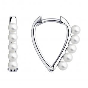 Серебряные серьги SOKOLOV с жемчугом 94024769 фото