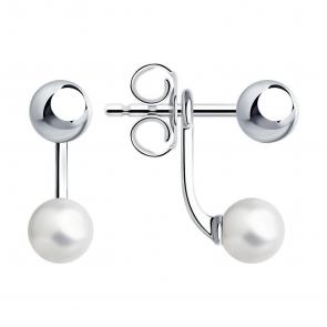 Серебряные серьги SOKOLOV с жемчугом 94024786-91 фото