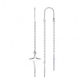 Серебряные серьги SOKOLOV 94024813 фото