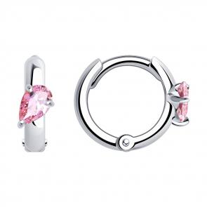 Серебряные серьги SOKOLOV с фианитом 94024970 фото