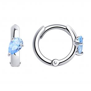 Серебряные серьги SOKOLOV с фианитом 94024991 фото