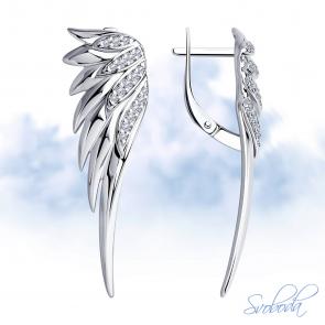 Серебряные серьги SOKOLOV с фианитом 94025014-91 фото