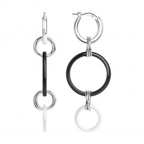 Серебряные серьги-трансформеры SOKOLOV с керамикой 94025050 фото