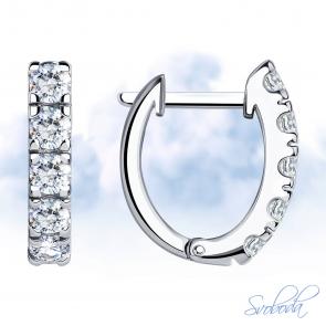 Серебряные серьги SOKOLOV с фианитом 94025232-91 фото