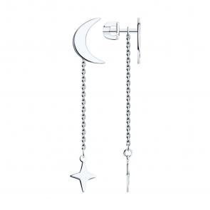 Серебряные серьги-трансформеры SOKOLOV 94025336 фото