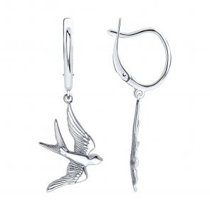 Серебряные серьги SOKOLOV 94025630 фото