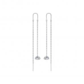 Серебряные серьги SOKOLOV с фианитом 94025666 фото