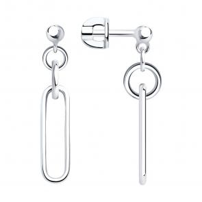 Серебряные серьги SOKOLOV 94025668 фото