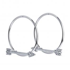 Серебряные серьги SOKOLOV с фианитом 94025694 фото