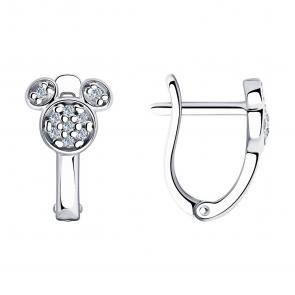 Серебряные серьги SOKOLOV с фианитом 94025700 фото