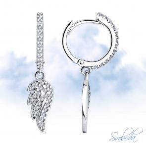 Серебряные серьги SOKOLOV с фианитом 94025730 фото