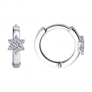 Серебряные серьги SOKOLOV с фианитом 94025744-91 фото
