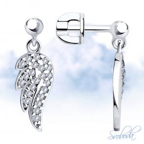 Серебряные серьги SOKOLOV с фианитом 94025757-91 фото