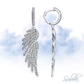 Серебряные серьги SOKOLOV с фианитом 94025773-91 фото