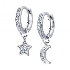 Серебряные серьги-трансформеры SOKOLOV с фианитом 94025860 фото