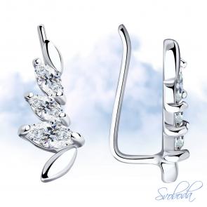 Серебряные серьги SOKOLOV с фианитом 94025874-91 фото