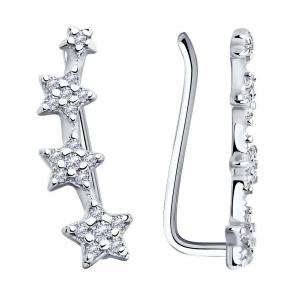 Серебряные серьги SOKOLOV с фианитом 94025876-91 фото