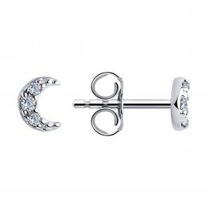 Серебряные серьги SOKOLOV с фианитом 94025912-91 фото