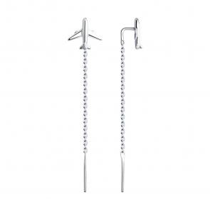 Серебряные серьги SOKOLOV 94025963 фото