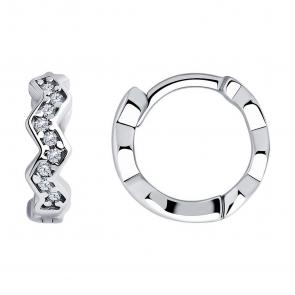 Серебряные серьги SOKOLOV с фианитом 94025970-91 фото