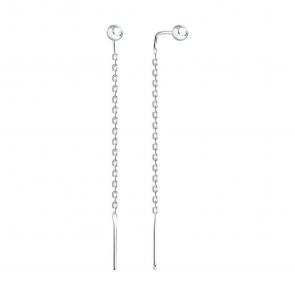 Серебряные серьги SOKOLOV 94025981-91 фото