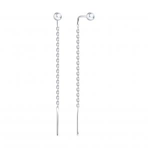 Серебряные серьги SOKOLOV 94025981 фото