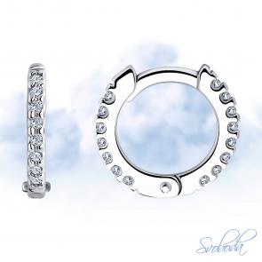 Серебряные серьги SOKOLOV с фианитом 94025998 фото