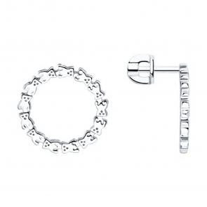 Серебряные серьги SOKOLOV 94026009 фото