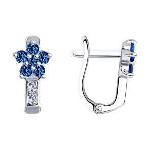 Серебряные серьги SOKOLOV с фианитом 94026035-91 фото