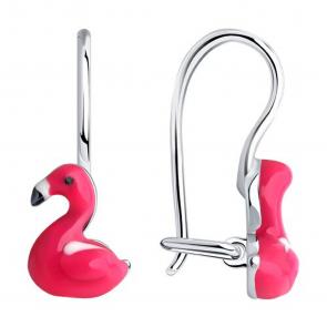 Серебряные серьги SOKOLOV с эмалью 94026056 фото