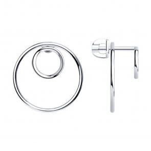 Серебряные серьги-трансформеры SOKOLOV 94026066 фото