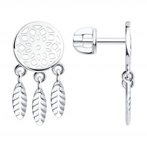 Серебряные серьги SOKOLOV 94026070 фото