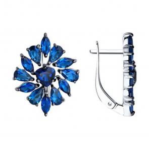 Серебряные серьги SOKOLOV с фианитом 94026080 фото