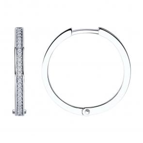 Серебряные серьги SOKOLOV с фианитом 94026202-91 фото