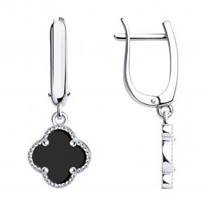 Серебряные серьги SOKOLOV с ювелирным кристаллом 94026314-91 фото