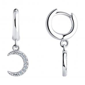 Серебряные серьги SOKOLOV с фианитом 94026327-91 фото