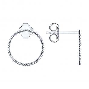 Серебряные серьги SOKOLOV 94026380-91 фото